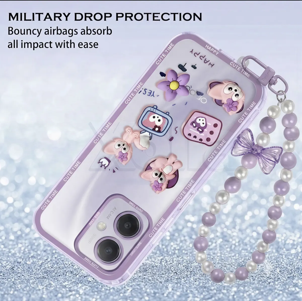 Xolia Back Cover for POCO C65 5G (Purple, Shock Proof, Polycarbonate, Pack of: 1) — image 4 of 5