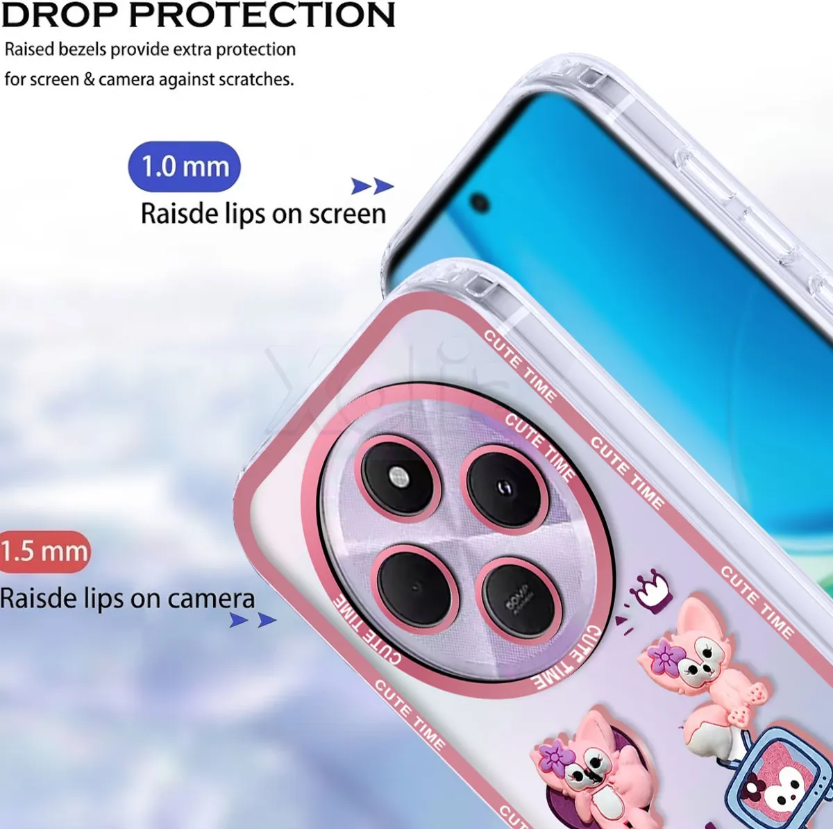 Xolia Back Cover for REDMI A4 5G (Pink, Shock Proof, Polycarbonate, Pack of: 1) — image 3 of 5