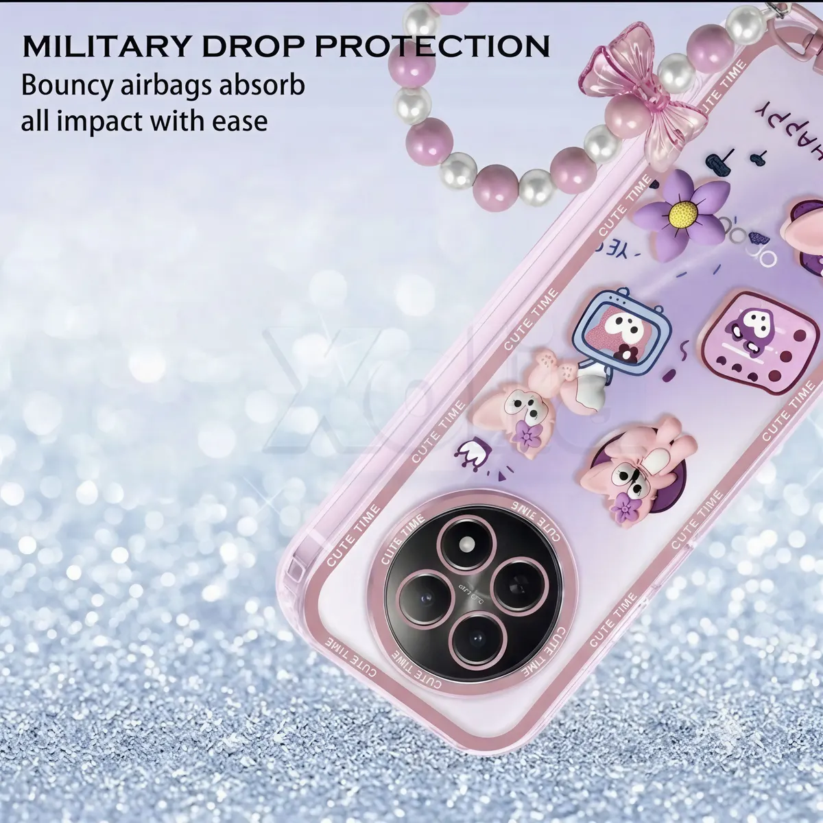 Xolia Back Cover for Realme 12x 5G (Pink, Shock Proof, Polycarbonate, Pack of: 1) — image 3 of 5