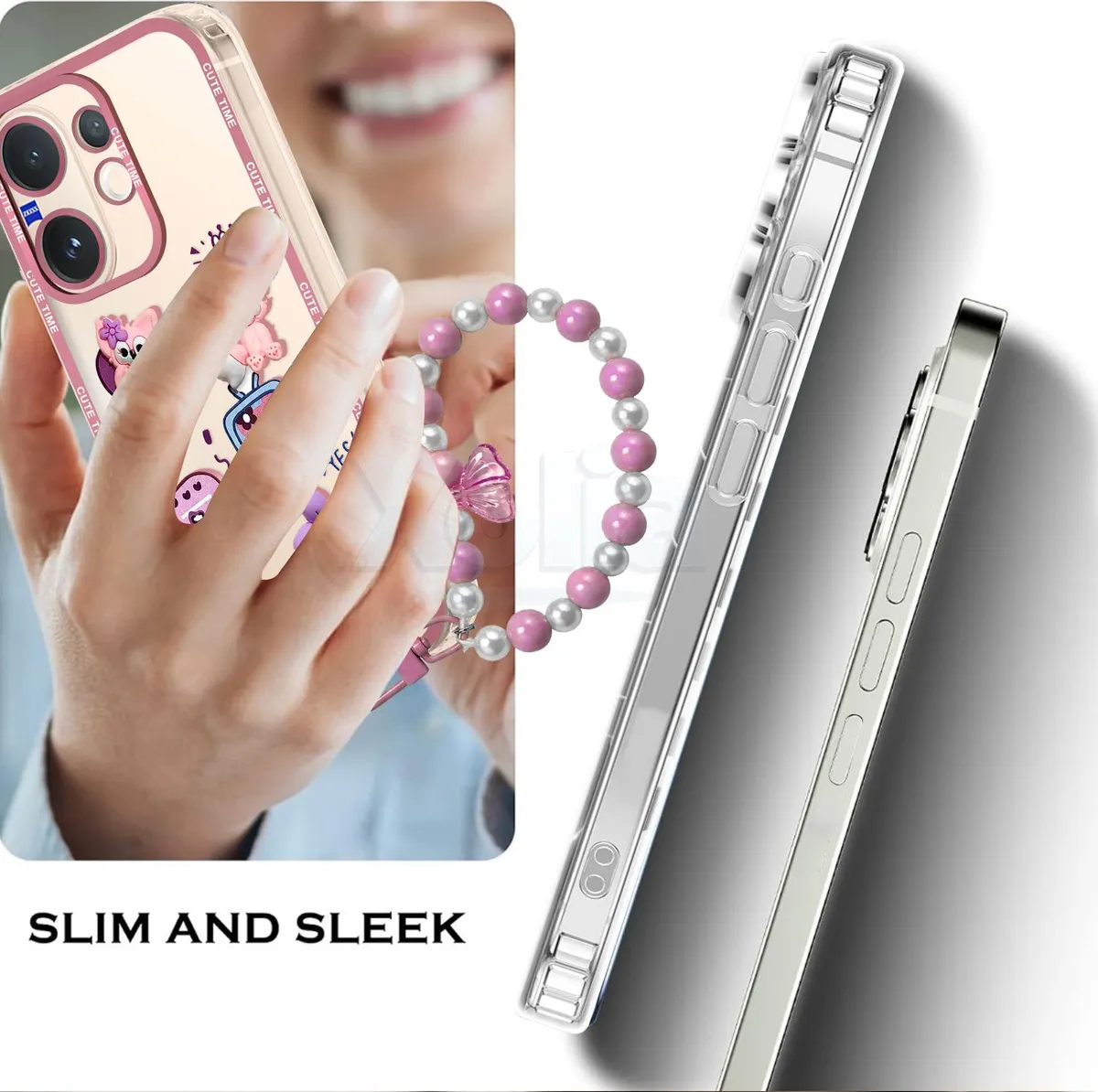 Xolia Back Cover for Vivo T4 Pro 5G (Pink, Shock Proof, Polycarbonate, Pack of: 1) — image 3 of 4