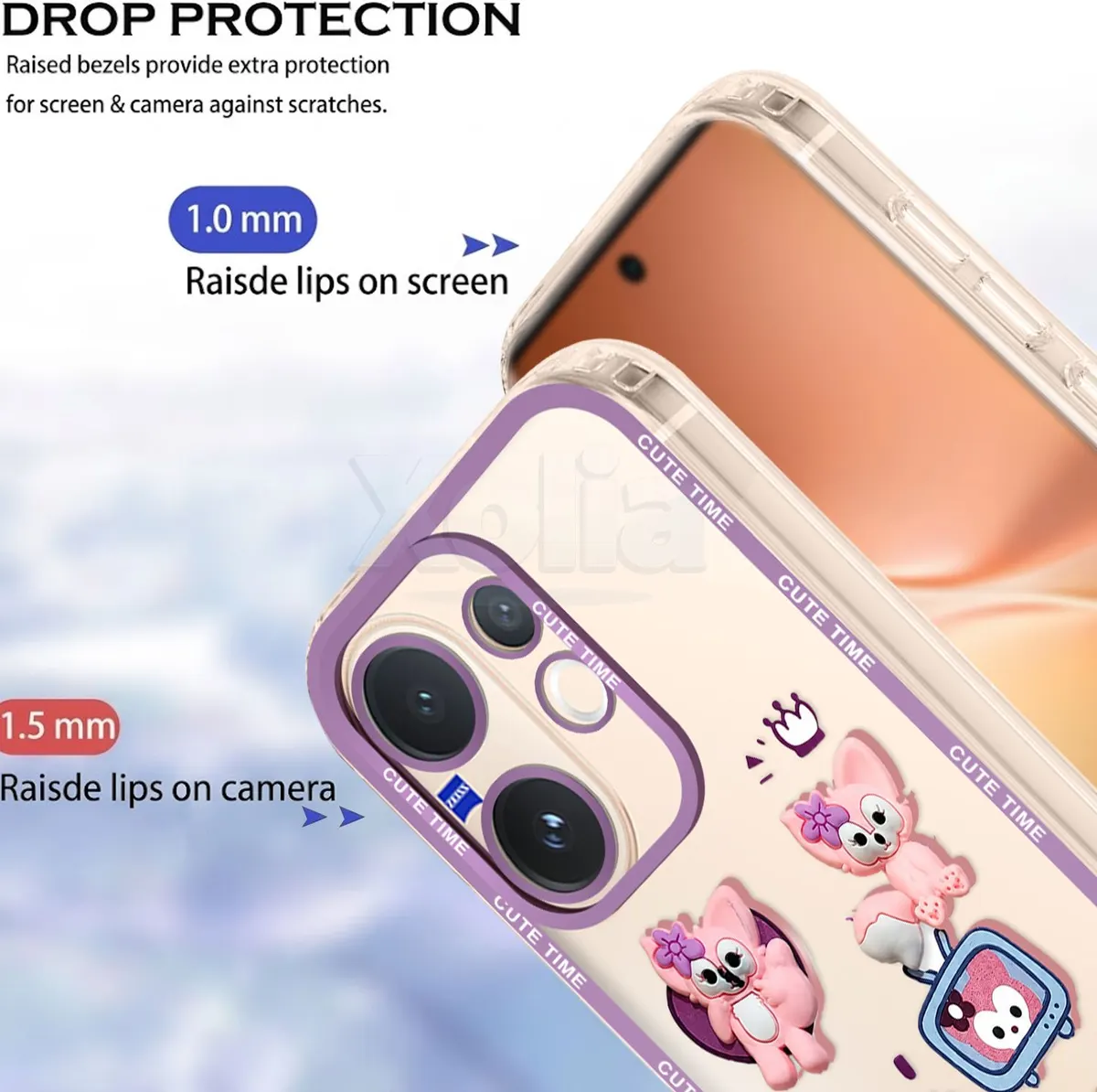 Xolia Back Cover for Vivo T4 Pro 5G (Purple, Shock Proof, Polycarbonate, Pack of: 1) — image 2 of 4