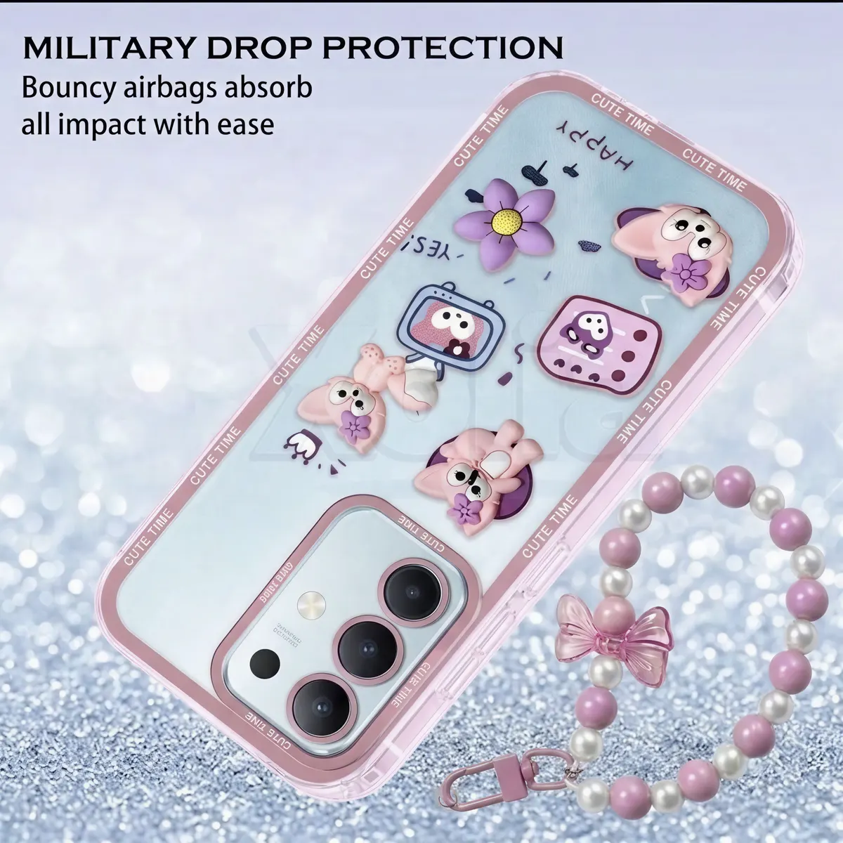 Xolia Back Cover for vivo T4x 5G (Pink, Shock Proof, Polycarbonate, Pack of: 1) — image 4 of 5