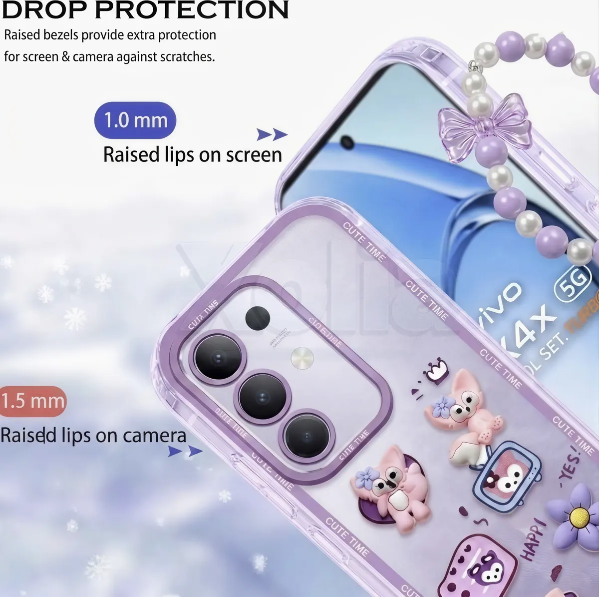 Xolia Back Cover for vivo T4x 5G (Purple, Shock Proof, Polycarbonate, Pack of: 1) — image 3 of 5