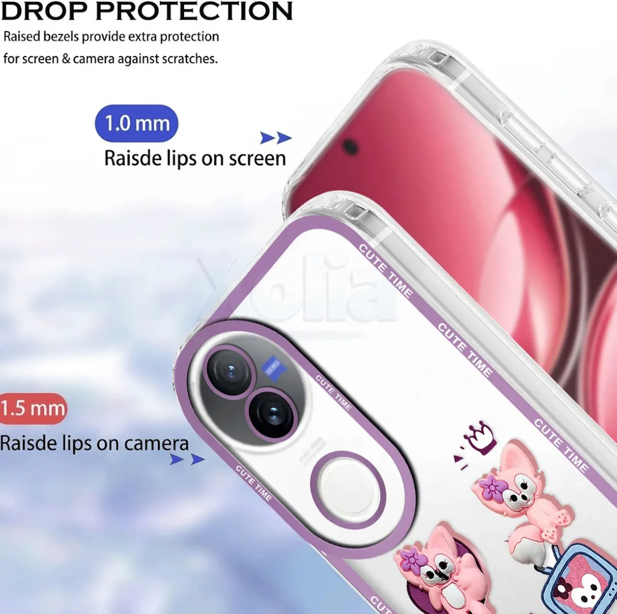 Xolia Back Cover for vivo V50 5G (Purple, Shock Proof, Polycarbonate, Pack of: 1) — image 2 of 4