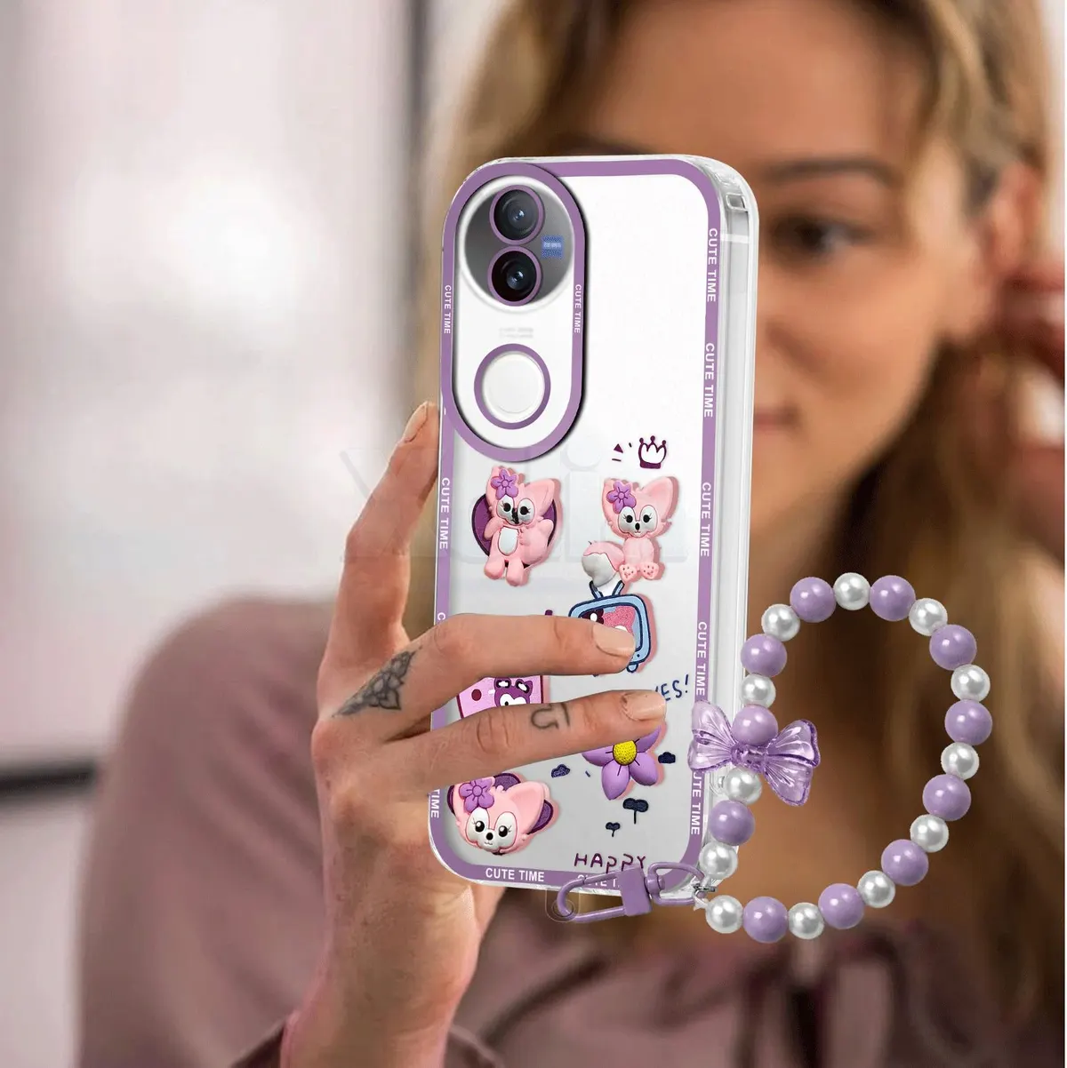 Xolia Back Cover for Vivo V50e 5G (Purple, Shock Proof, Polycarbonate, Pack of: 1) — image 4 of 4