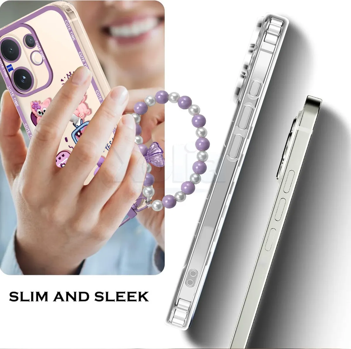 Xolia Back Cover for Vivo V60 5G (Purple, Shock Proof, Polycarbonate, Pack of: 1) — image 3 of 4