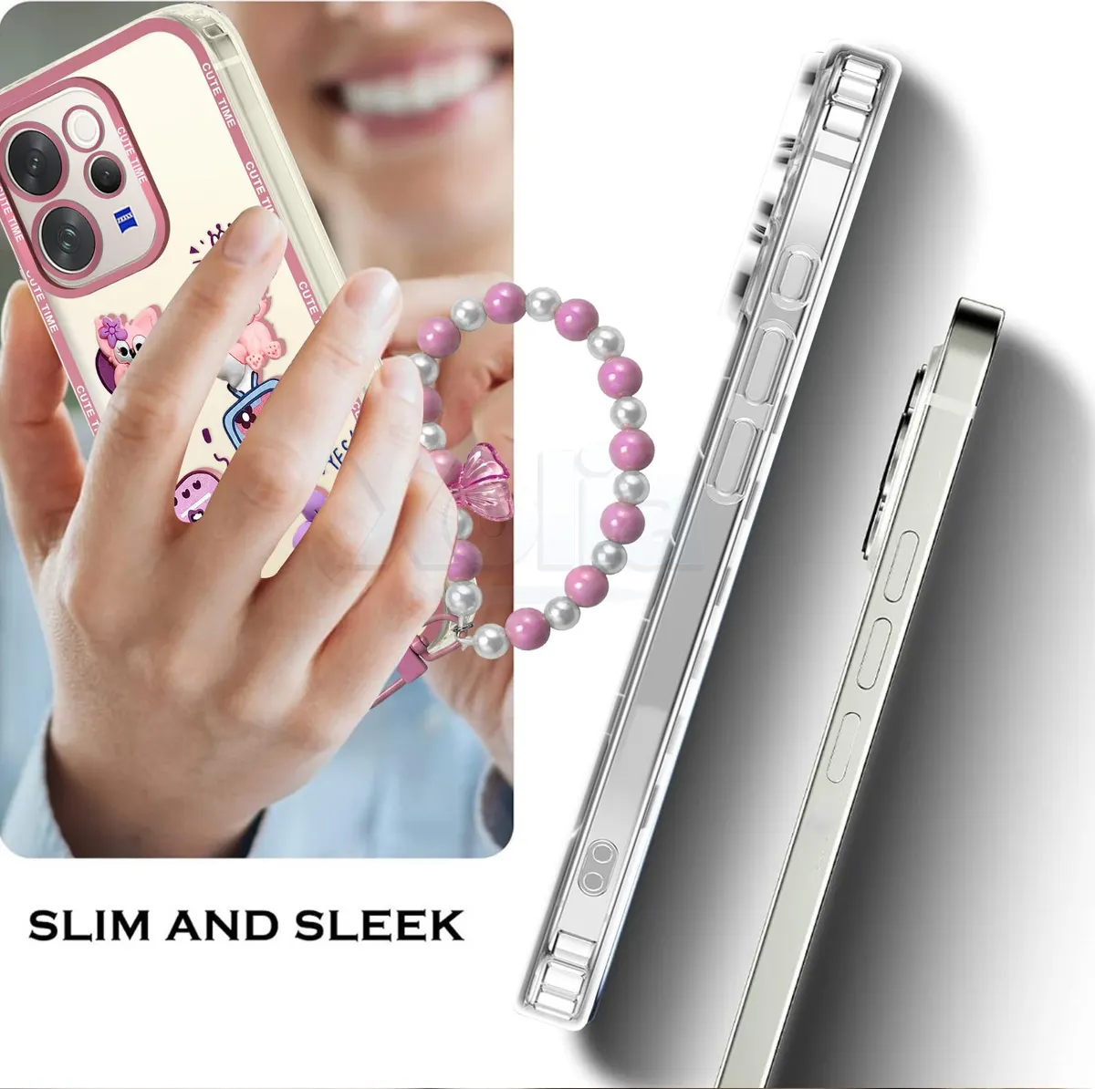 Xolia Back Cover for Vivo V70 5G (Pink, Shock Proof, Polycarbonate, Pack of: 1) — image 3 of 4