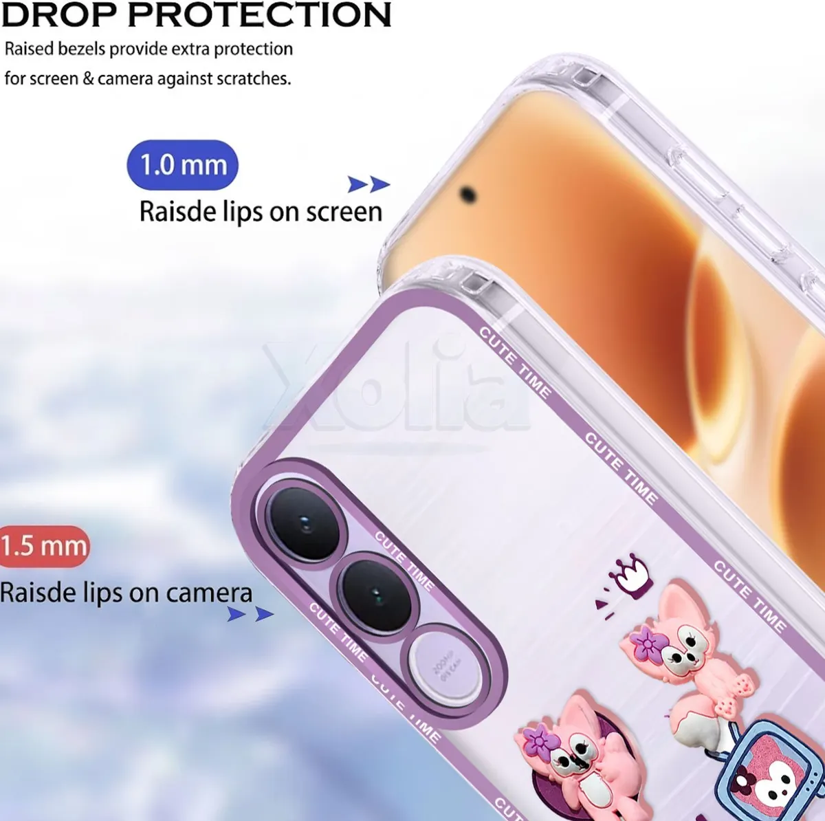 Xolia Back Cover for Vivo V70 FE 5G (Purple, Shock Proof, Polycarbonate, Pack of: 1) — image 2 of 4