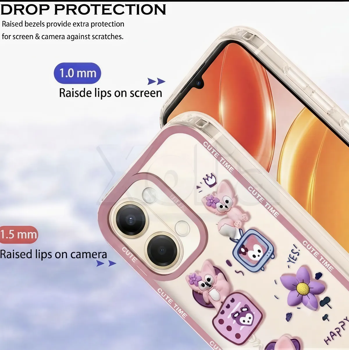 Xolia Back Cover for Vivo Y21 (Pink, Shock Proof, Polycarbonate, Pack of: 1) — image 2 of 5