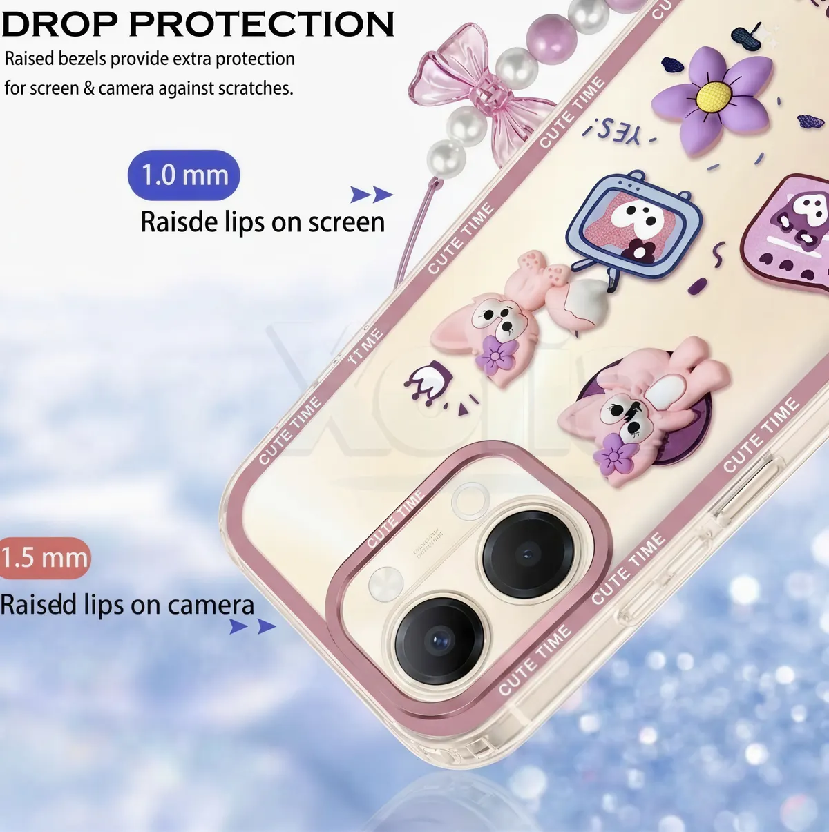 Xolia Back Cover for Vivo Y21 (Pink, Shock Proof, Polycarbonate, Pack of: 1) — image 3 of 5