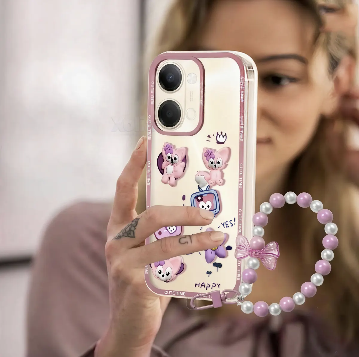 Xolia Back Cover for Vivo Y21 (Pink, Shock Proof, Polycarbonate, Pack of: 1) — image 5 of 5