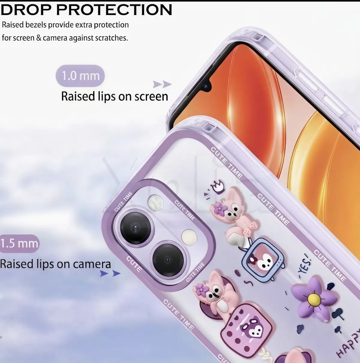 Xolia Back Cover for Vivo Y21 (Purple, Shock Proof, Polycarbonate, Pack of: 1) — image 2 of 5