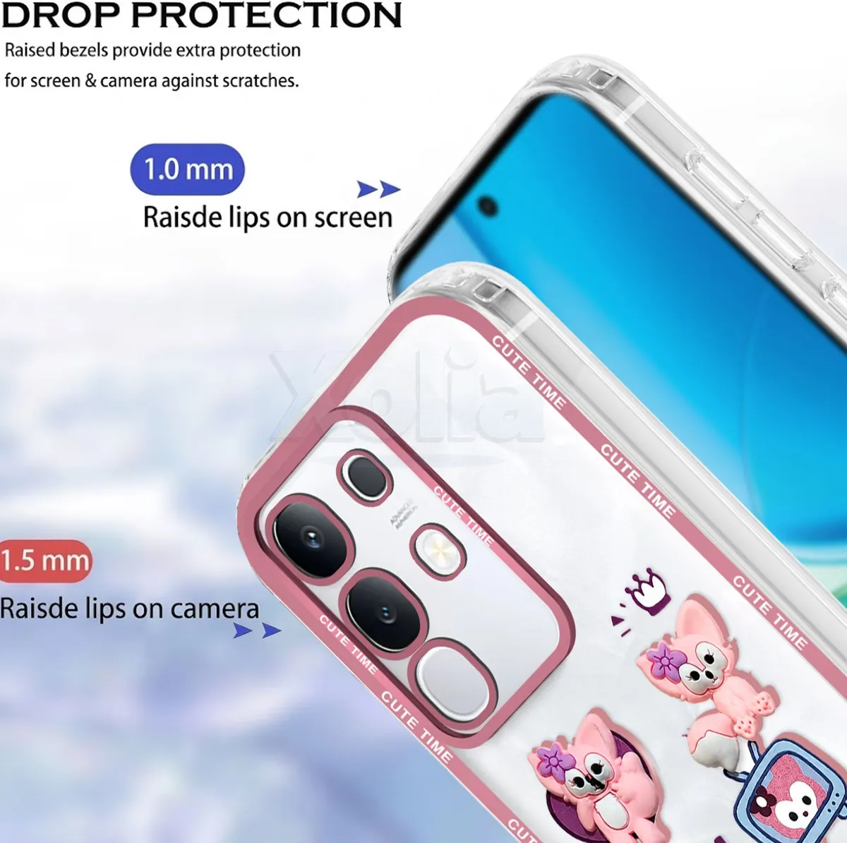 Xolia Back Cover for vivo Y29 4G (Pink, Shock Proof, Polycarbonate, Pack of: 1) — image 2 of 4
