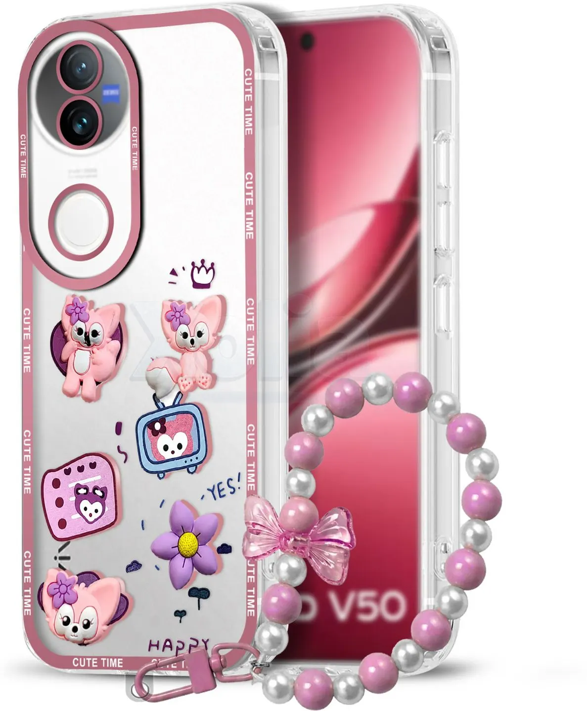 Xolia Back Cover for iQOO Z10R 5G (Pink, Shock Proof, Polycarbonate, Pack of: 1)