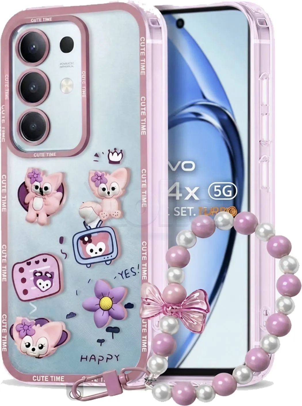 Xolia Back Cover for iQOO Z10x 5G (Pink, Shock Proof, Polycarbonate, Pack of: 1)