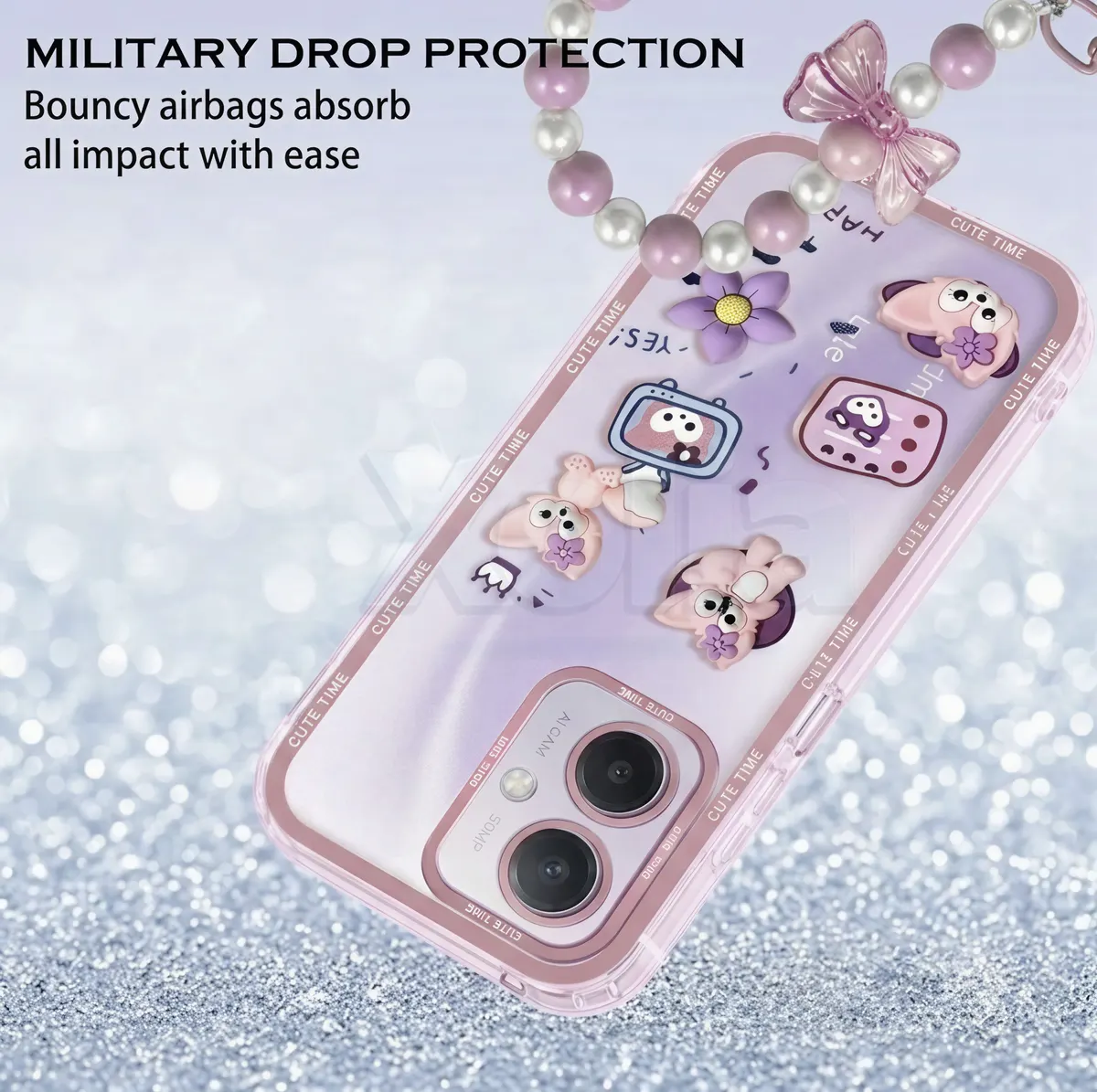 Xolia Back Cover for Redmi 13C 5G (Pink, Shock Proof, Polycarbonate, Pack of: 1) — image 3 of 4