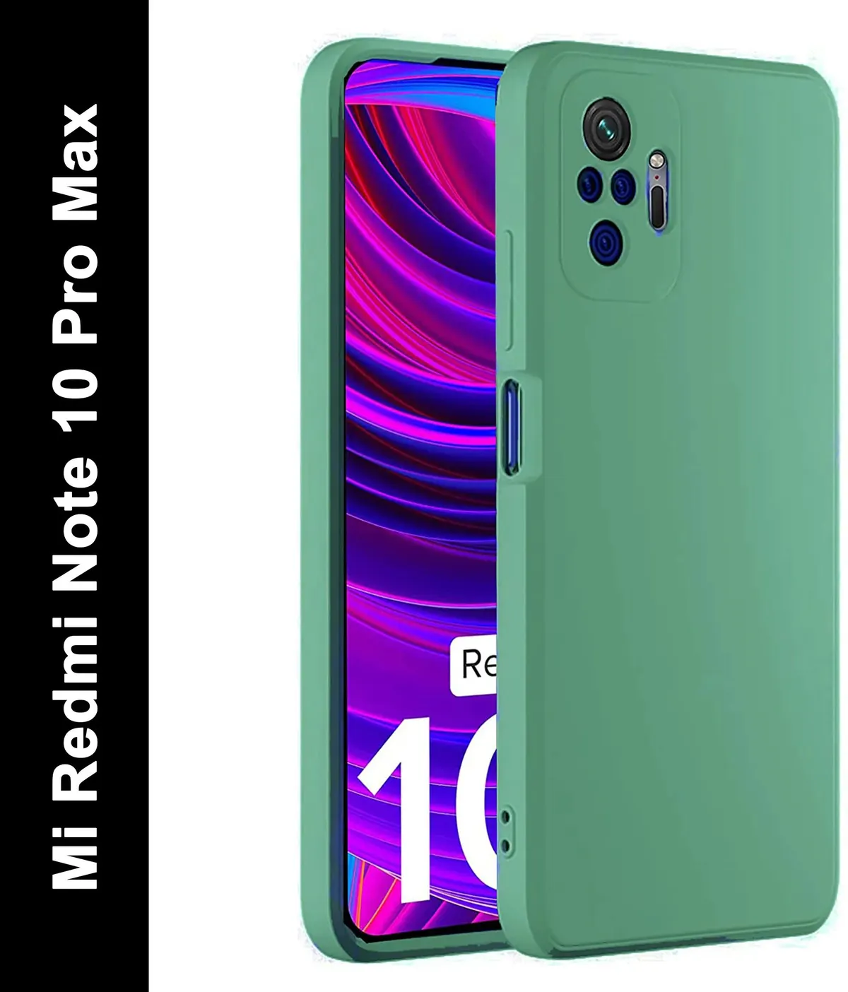 Micvir Back Cover for Mi Redmi Note 10 Pro (Green, Grip Case, Silicon, Pack of: 1)