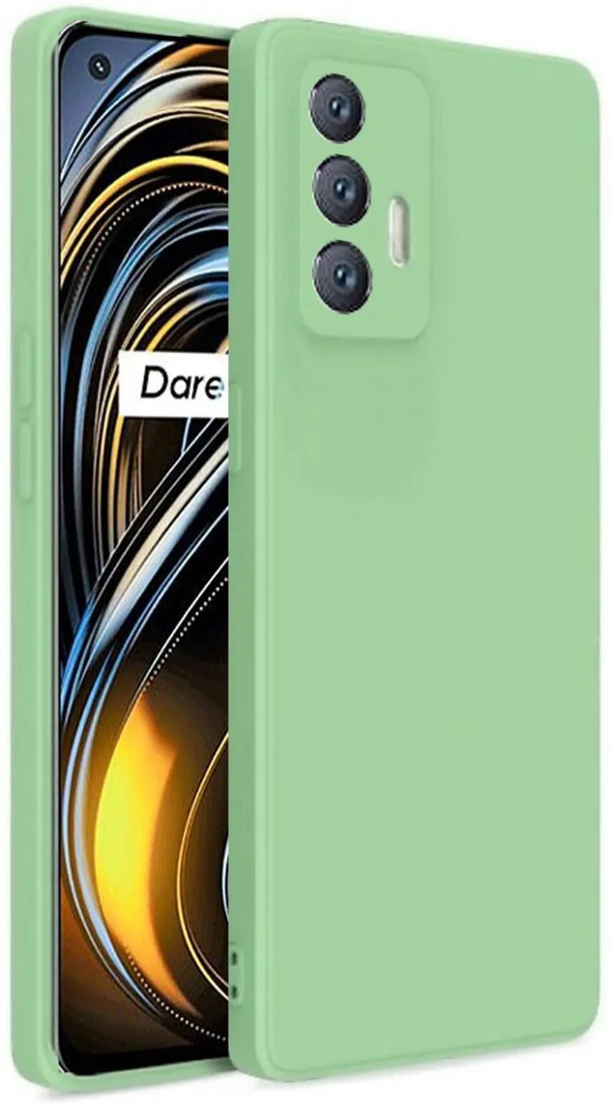 Micvir Back Cover for Realme GT 5G (Green, Grip Case, Silicon, Pack of: 1)