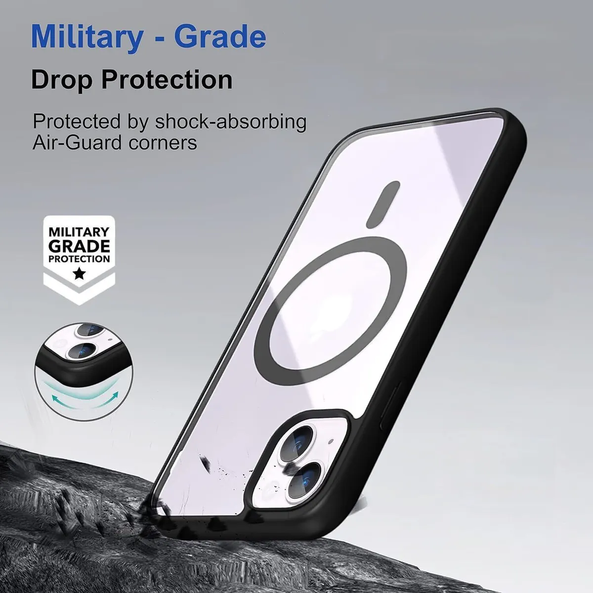Micvir Back Cover for Apple iPhone 13 (Black, Magsafe, Pack of: 1) — image 2 of 5