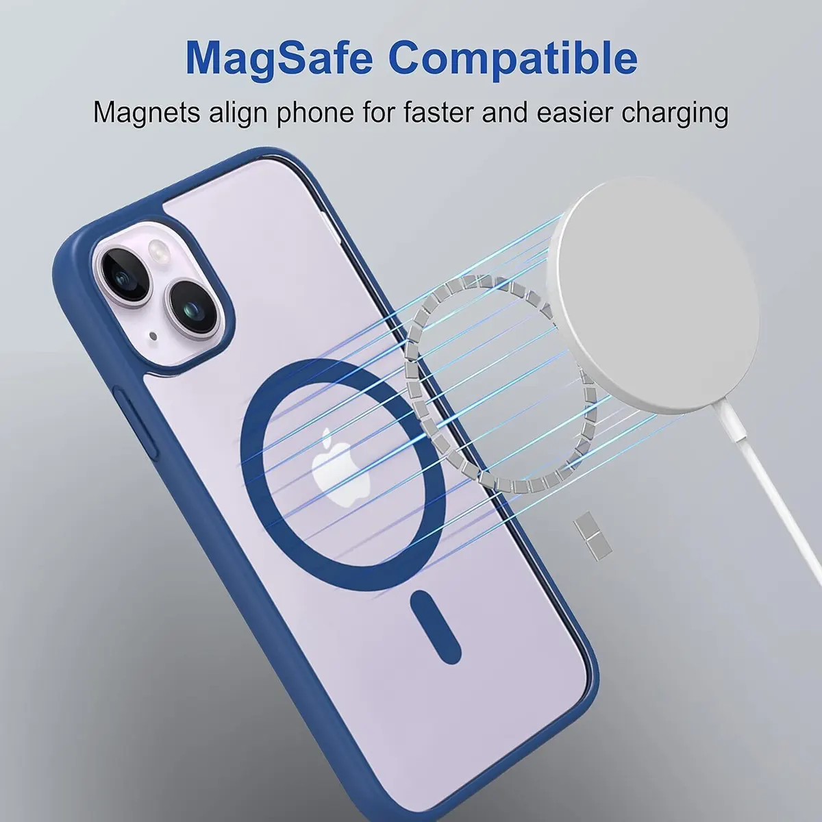 Micvir Back Cover for Apple iPhone 13 (Blue, Magsafe, Pack of: 1) — image 4 of 5