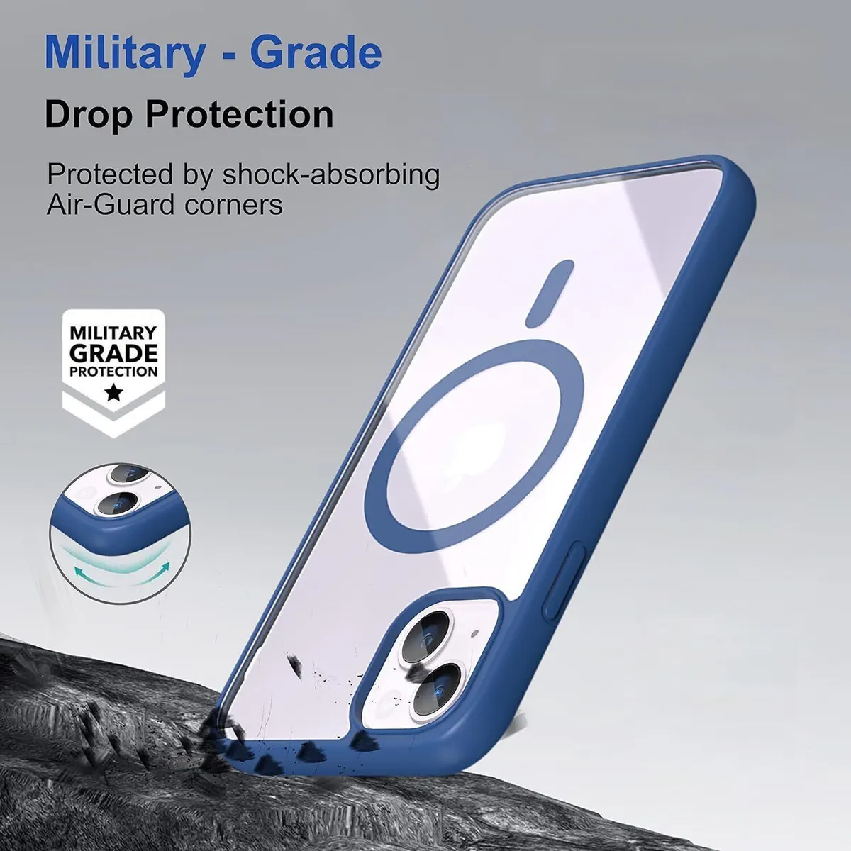 Micvir Back Cover for Apple iPhone 14 (Blue, Magsafe, Pack of: 1) — image 2 of 5