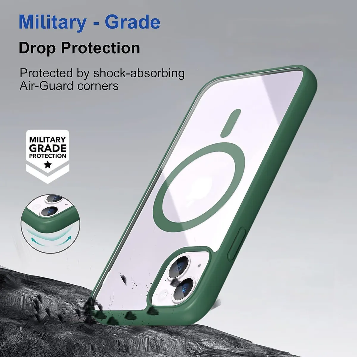 Micvir Back Cover for Apple iPhone 14 (Green, Magsafe, Pack of: 1) — image 2 of 5