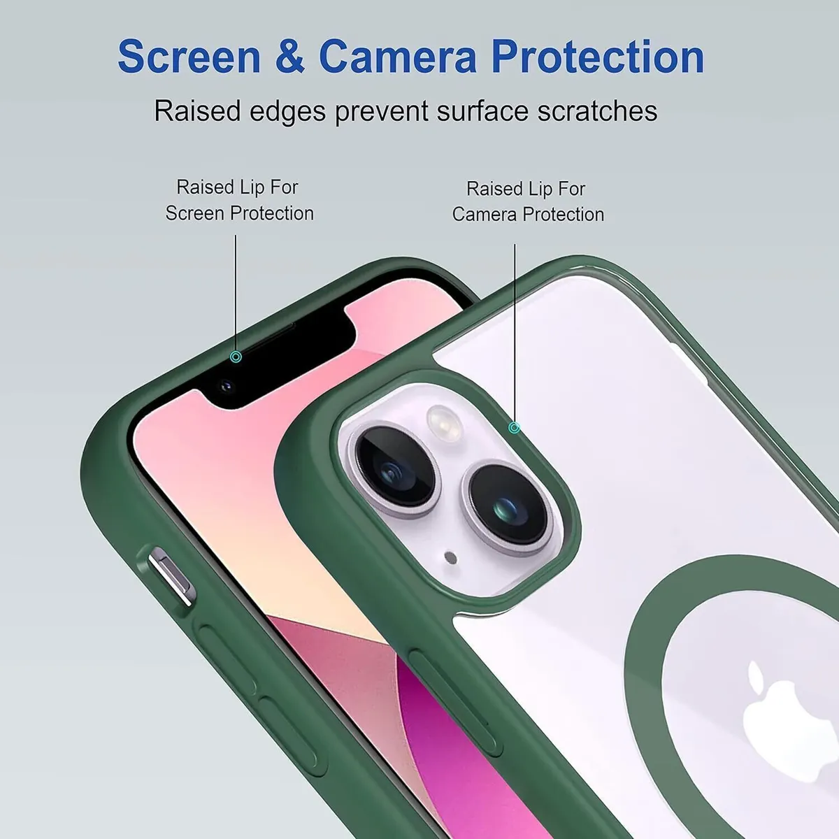 Micvir Back Cover for Apple iPhone 14 (Green, Magsafe, Pack of: 1) — image 3 of 5