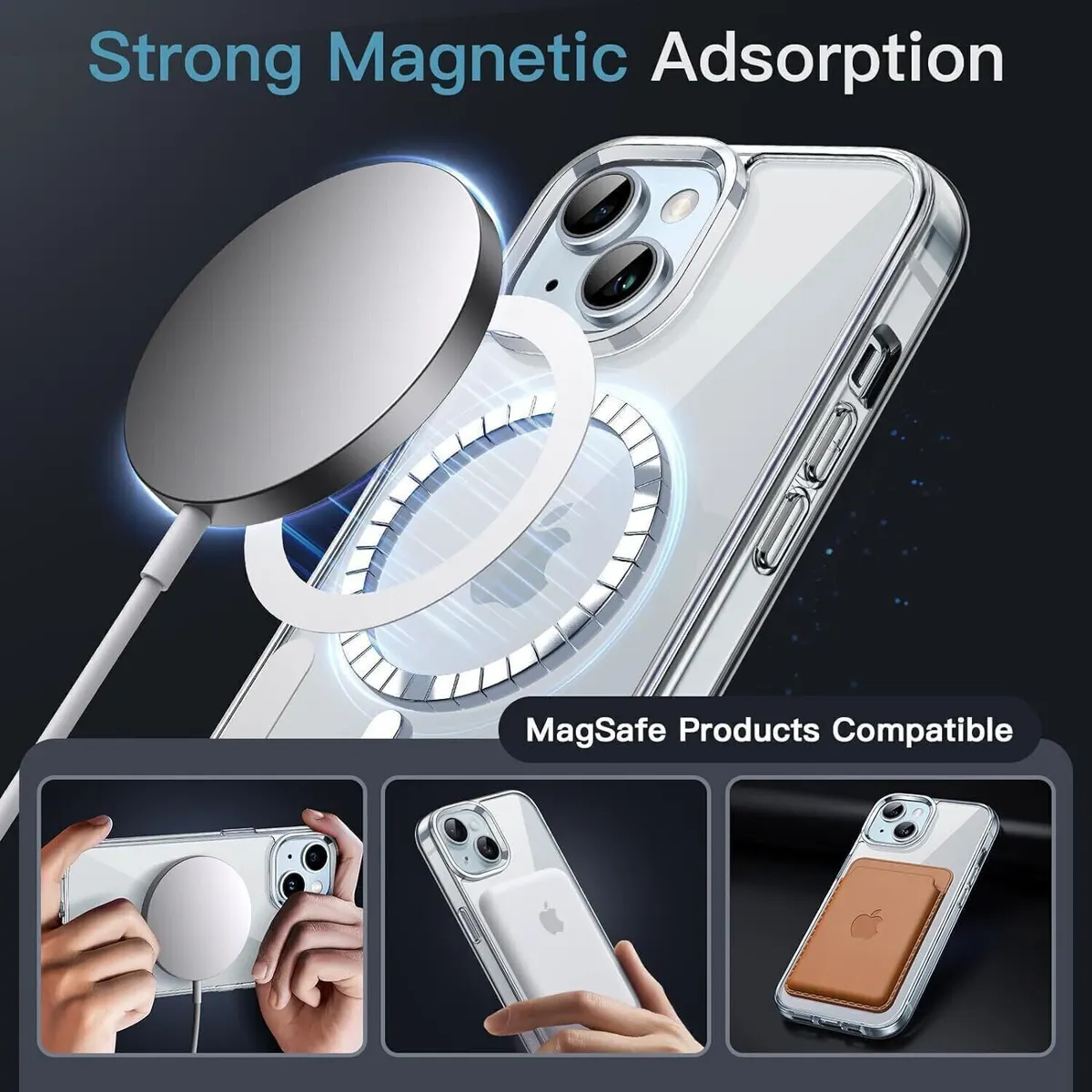 Micvir Back Cover for Apple iPhone 15 (Transparent, Magsafe, Pack of: 1) — image 3 of 5