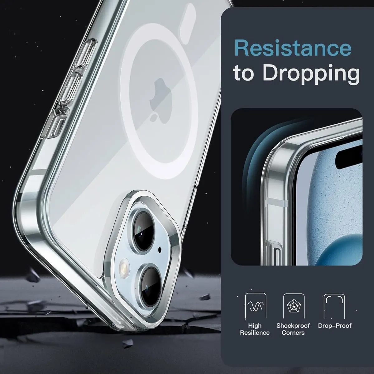 Micvir Back Cover for Apple iPhone 15 (Transparent, Magsafe, Pack of: 1) — image 4 of 5