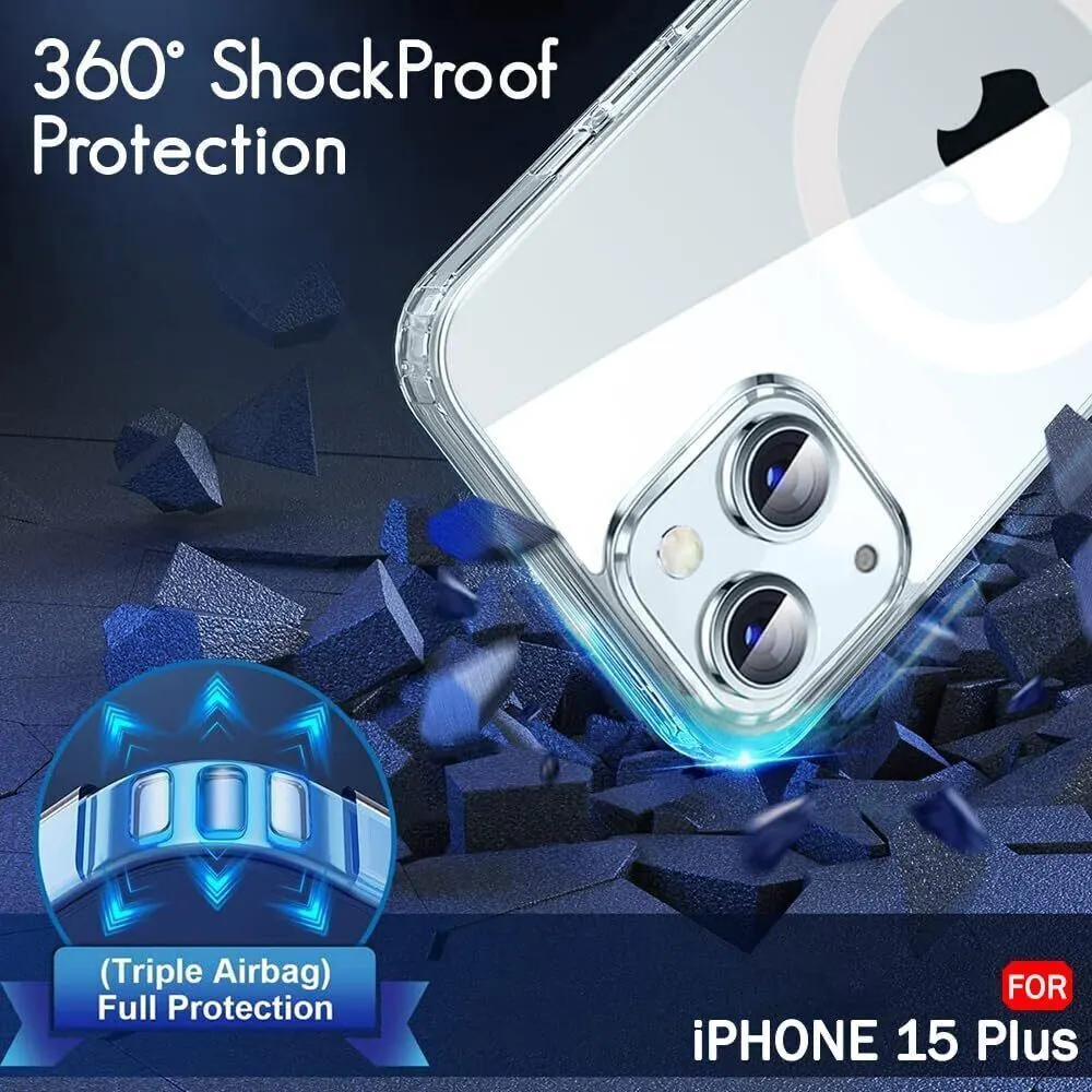 Micvir Back Cover for Apple iPhone 15 Plus (Transparent, Magsafe, Pack of: 1) — image 3 of 5