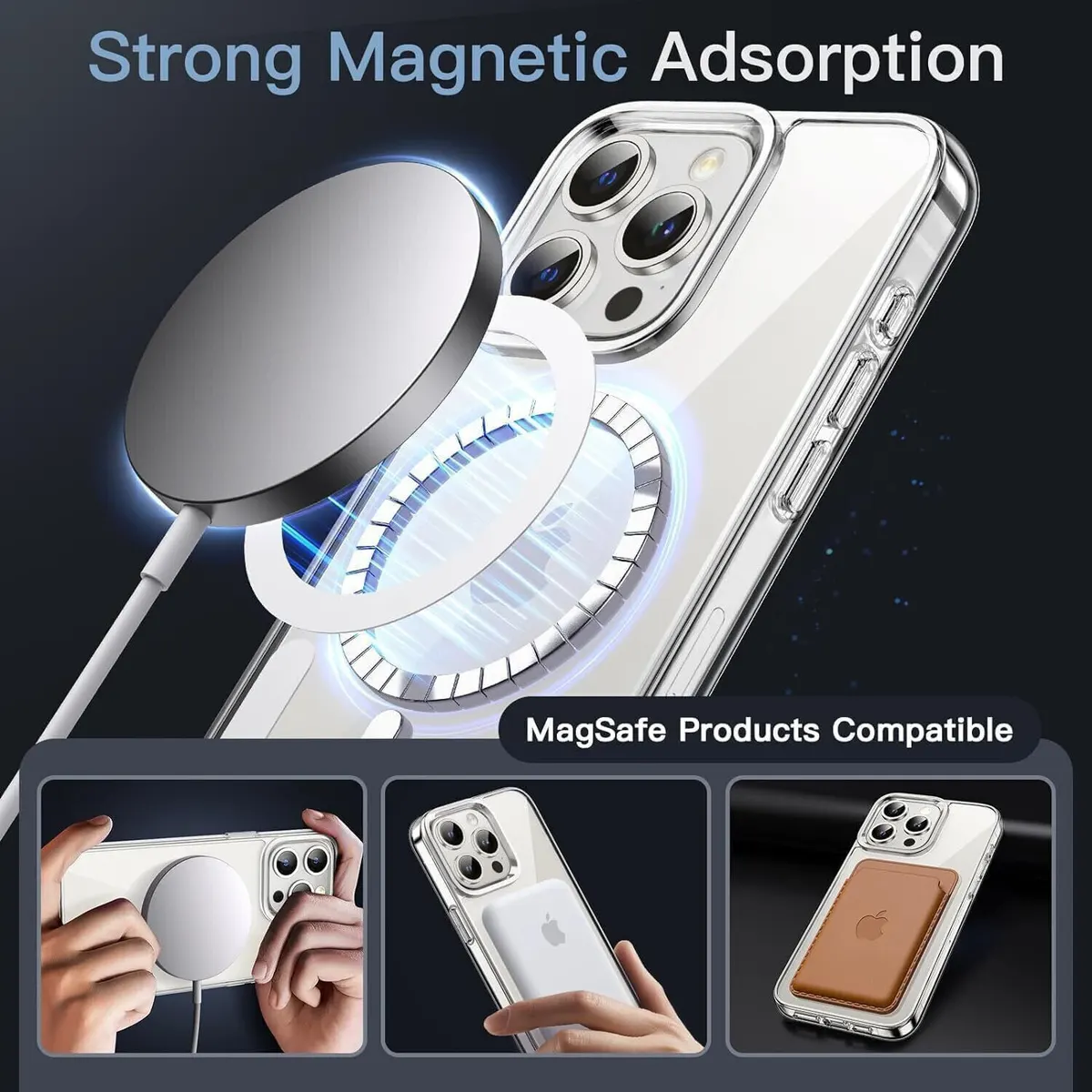 Micvir Back Cover for Apple iPhone 15 Pro Max (Transparent, Magsafe, Thermoplastic Polyurethane, Pack of: 1) — image 4 of 5