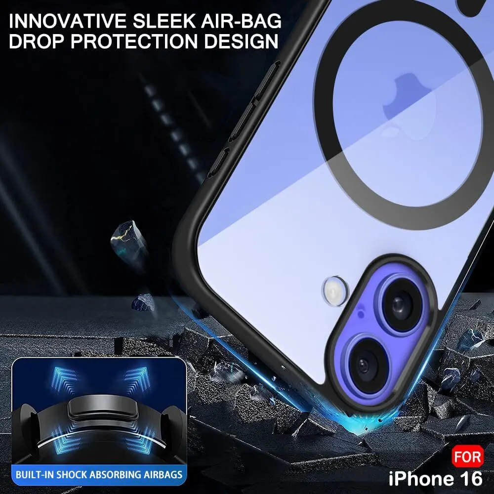 Micvir Back Cover for Apple iphone 16 (Black, Magsafe, Pack of: 1) — image 4 of 5
