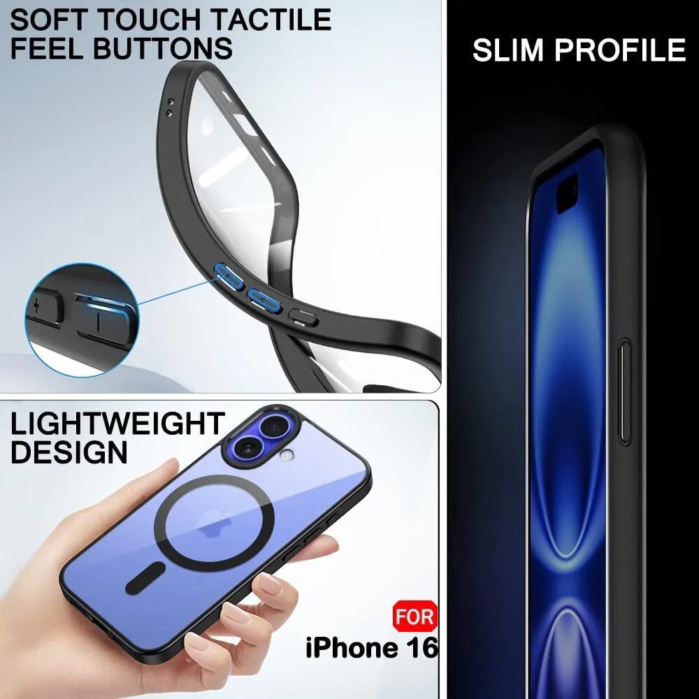Micvir Back Cover for Apple iphone 16 (Black, Magsafe, Pack of: 1) — image 5 of 5