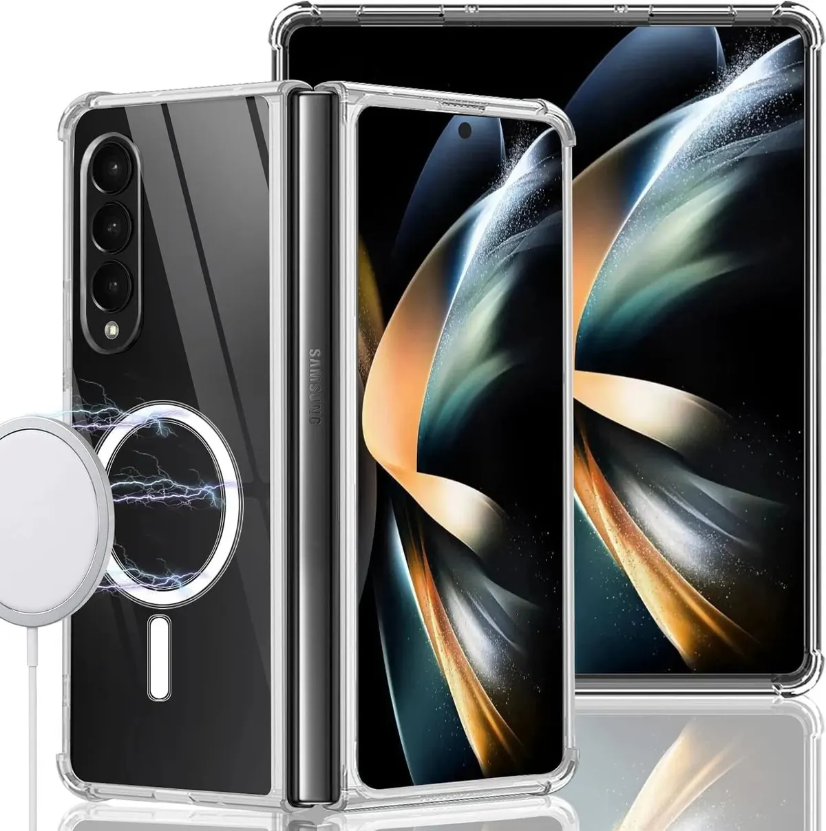 Micvir Back Cover for Samsung Galaxy Z Fold 4 (Transparent, Magsafe, Pack of: 1)