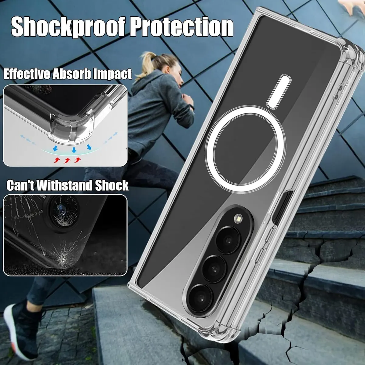 Micvir Back Cover for Samsung Galaxy Z Fold 4 (Transparent, Magsafe, Pack of: 1) — image 3 of 5