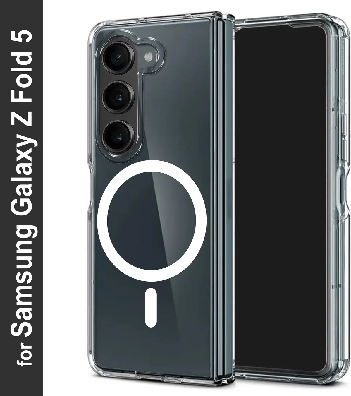 Micvir Back Cover for Samsung Galaxy Z Fold 5 (Transparent, Magsafe, Pack of: 1)