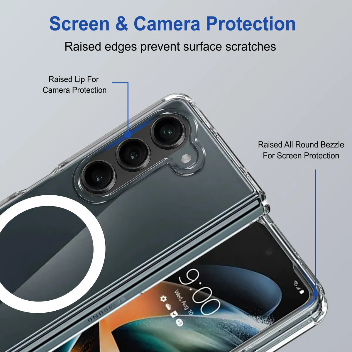 Micvir Back Cover for Samsung Galaxy Z Fold 5 (Transparent, Magsafe, Pack of: 1) — image 2 of 5