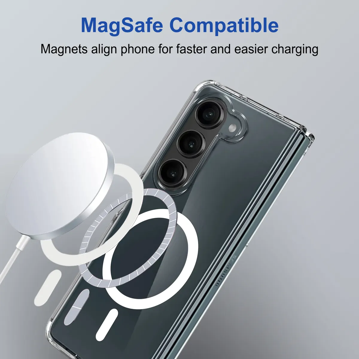 Micvir Back Cover for Samsung Galaxy Z Fold 5 (Transparent, Magsafe, Pack of: 1) — image 3 of 5