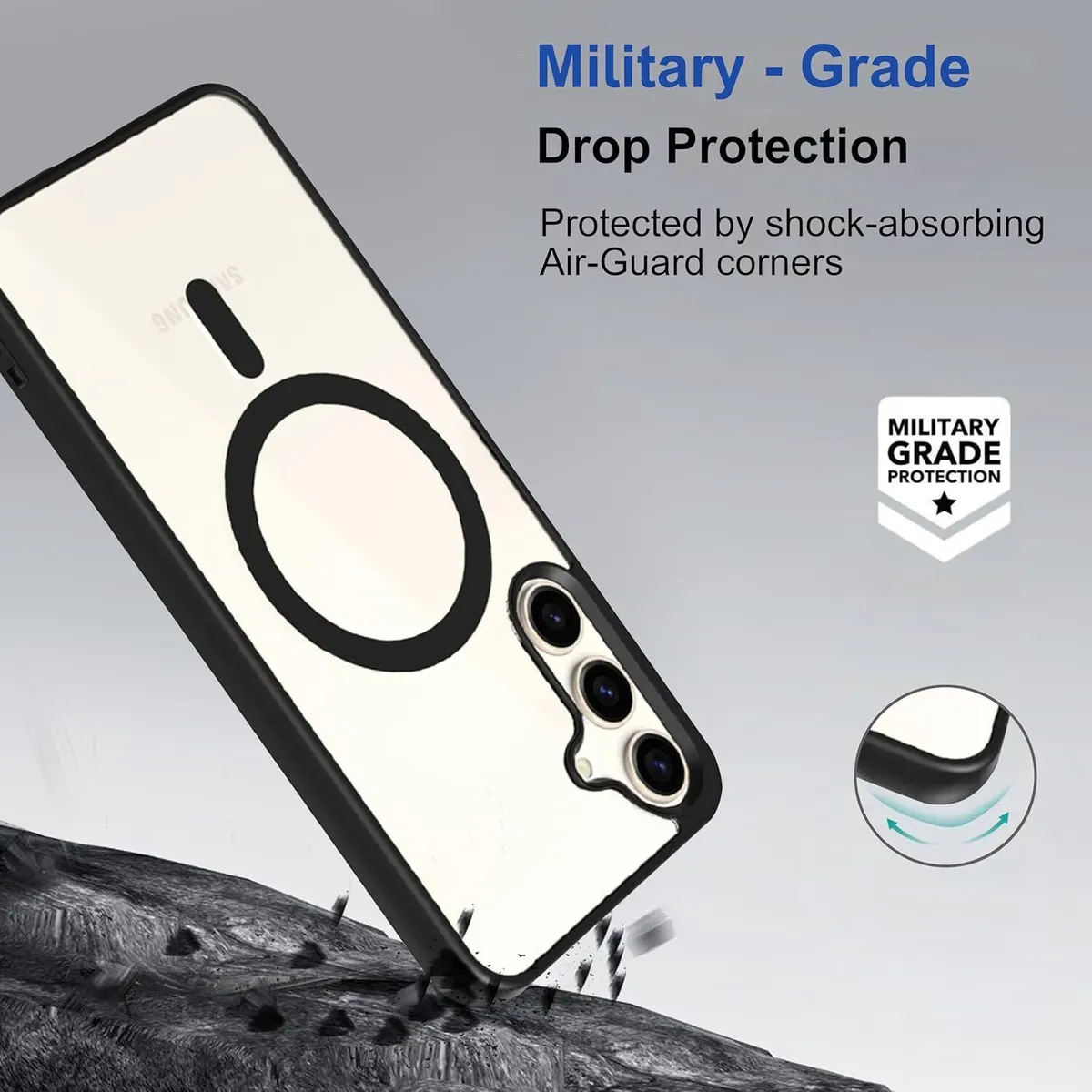 Micvir Back Cover for Samsung Galaxy S24 Fe 5G (Black, Magsafe, Pack of: 1) — image 2 of 5