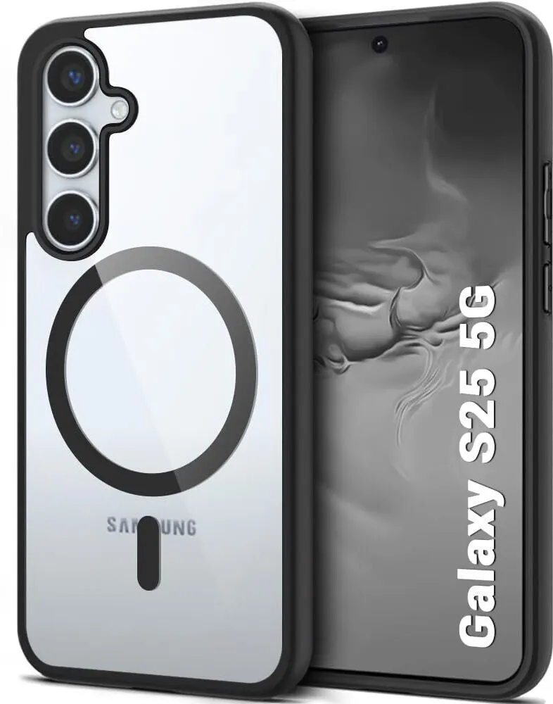 Micvir Back Cover for Samsung Galaxy S25 5G (Black, Magsafe, Pack of: 1)