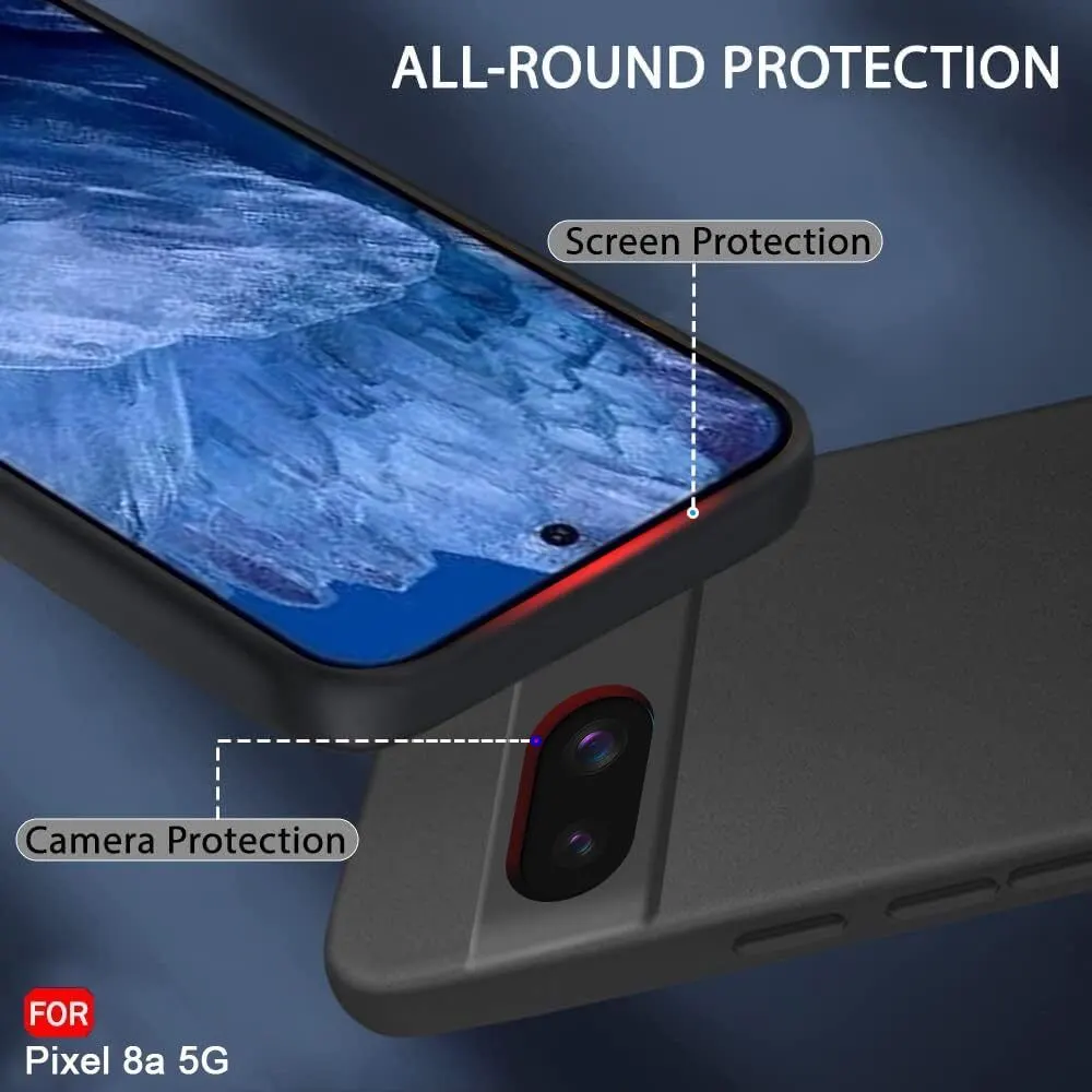 Micvir Back Cover for Google Pixel 8A (Black, Dual Protection, Silicon, Pack of: 1) — image 2 of 5