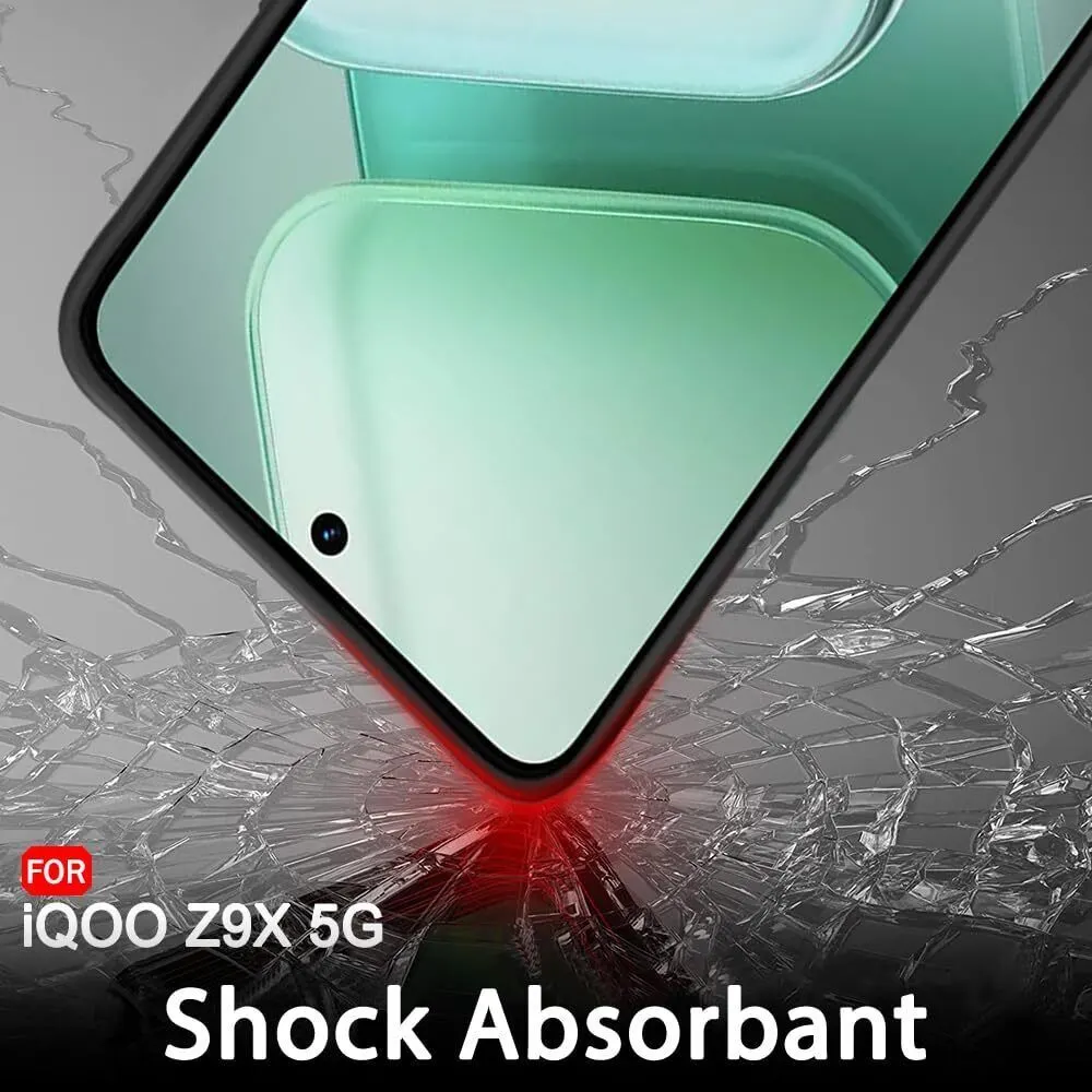 Micvir Back Cover for iQOO Z9X 5G (Black, Dual Protection, Silicon, Pack of: 1) — image 4 of 5