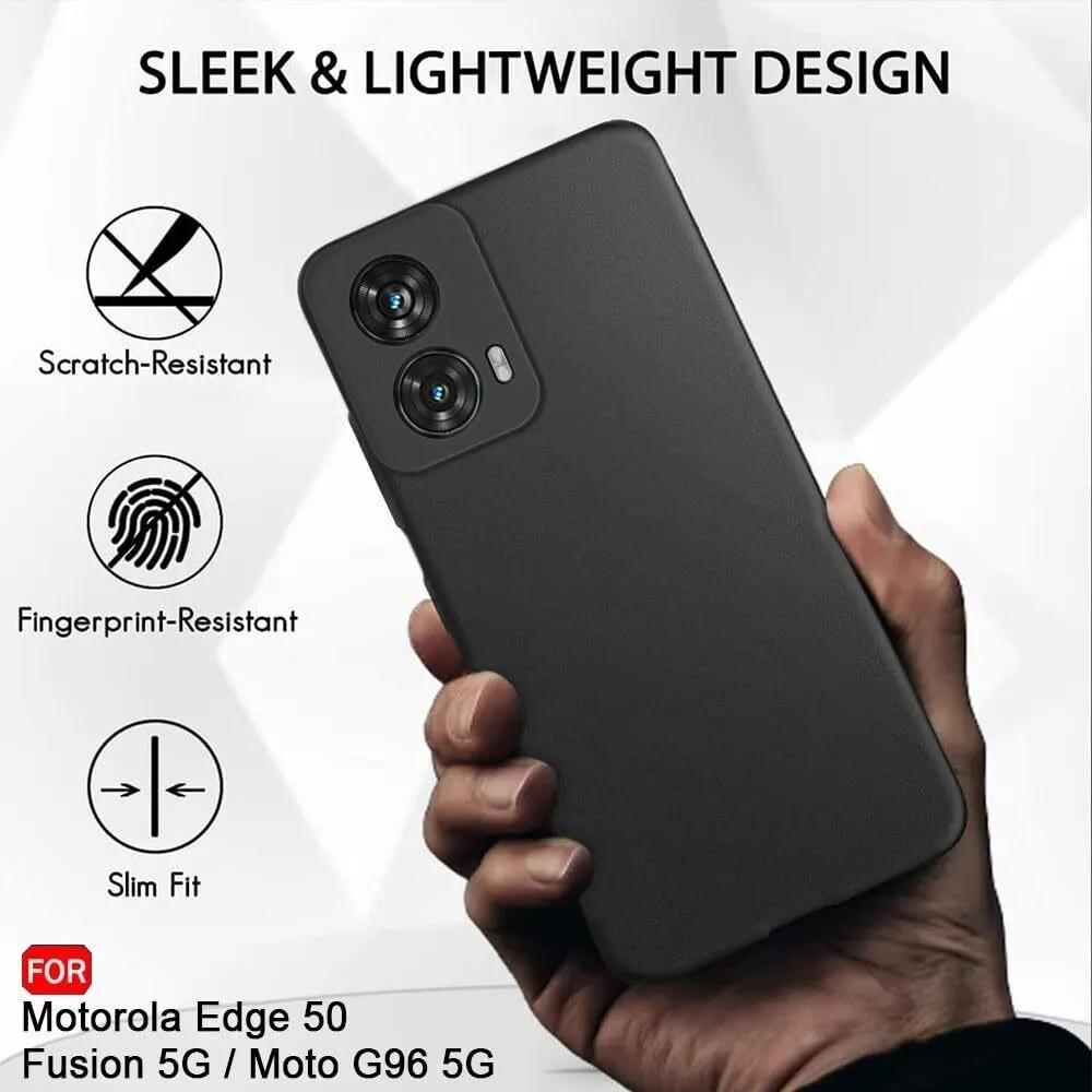 Micvir Back Cover for Motorola Moto G96 5G (Black, Dual Protection, Silicon, Pack of: 1) — image 4 of 5