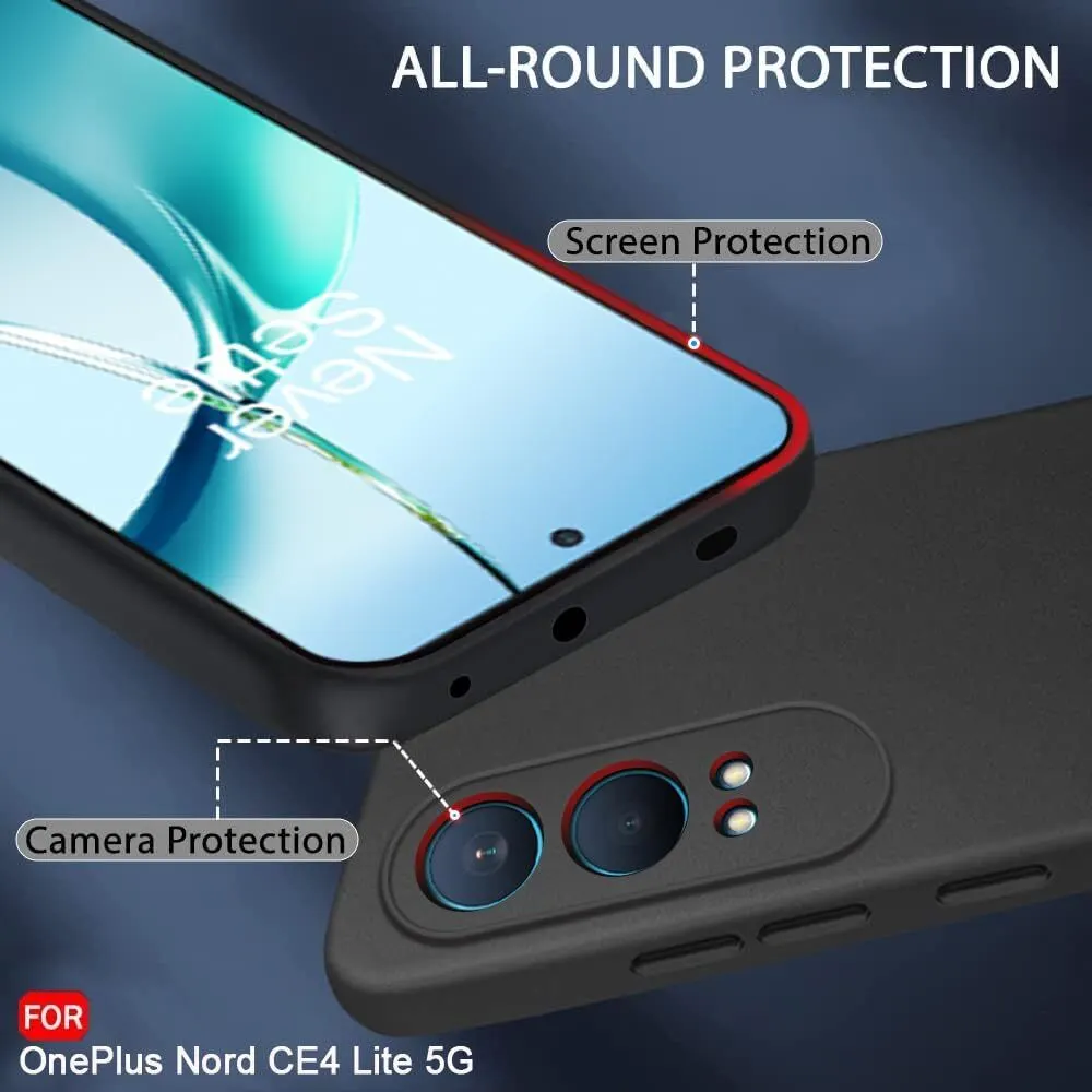 Micvir Back Cover for OnePlus Nord CE 4 Lite 5G (Black, Dual Protection, Silicon, Pack of: 1) — image 2 of 5