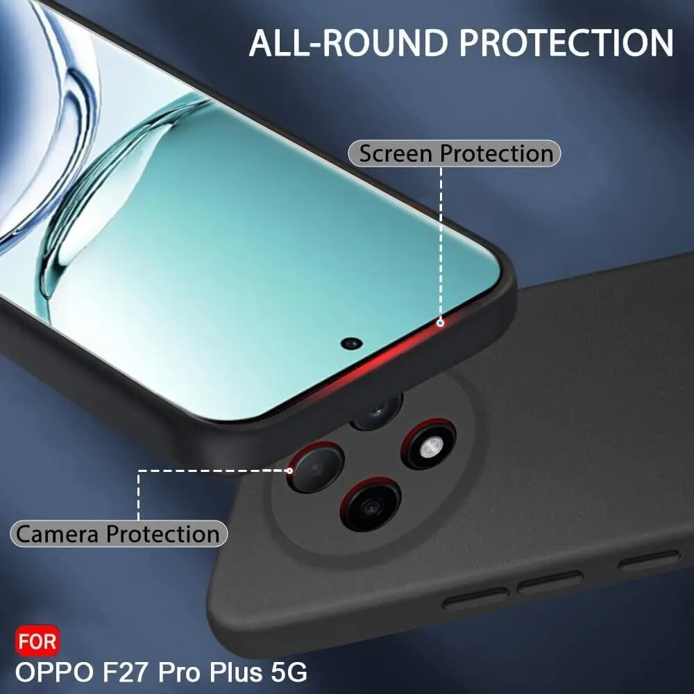 Micvir Back Cover for Oppo F27 Pro Plus 5G (Black, Dual Protection, Silicon, Pack of: 1) — image 2 of 5