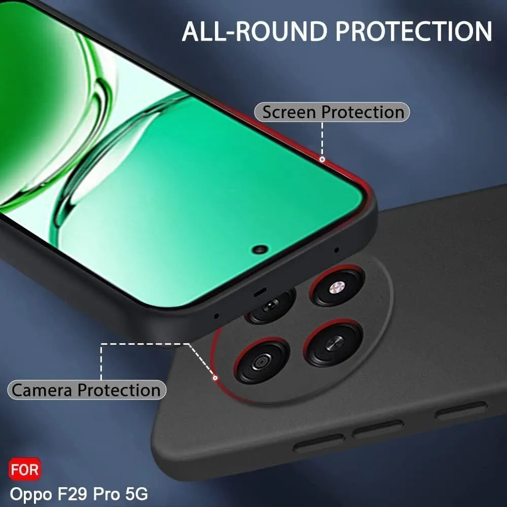 Micvir Back Cover for OPPO F29 Pro 5G (Black, Dual Protection, Silicon, Pack of: 1) — image 3 of 5
