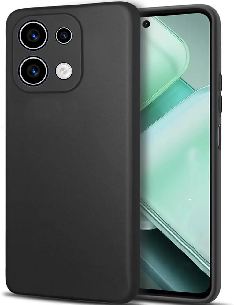 Micvir Back Cover for Redmi Note 13 Pro 5G (Black, Dual Protection, Silicon, Pack of: 1)