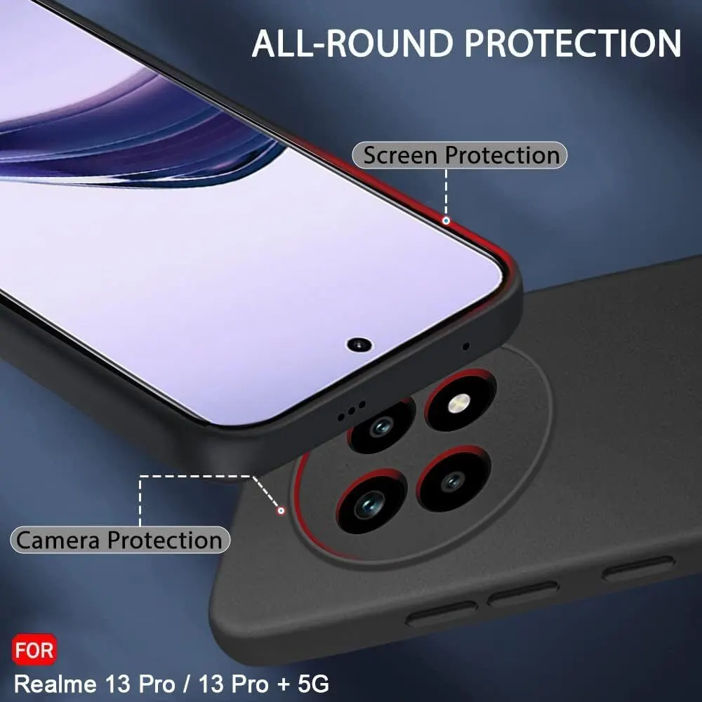 Micvir Back Cover for Realme 13 Pro 5G (Black, Dual Protection, Silicon, Pack of: 1) — image 2 of 5