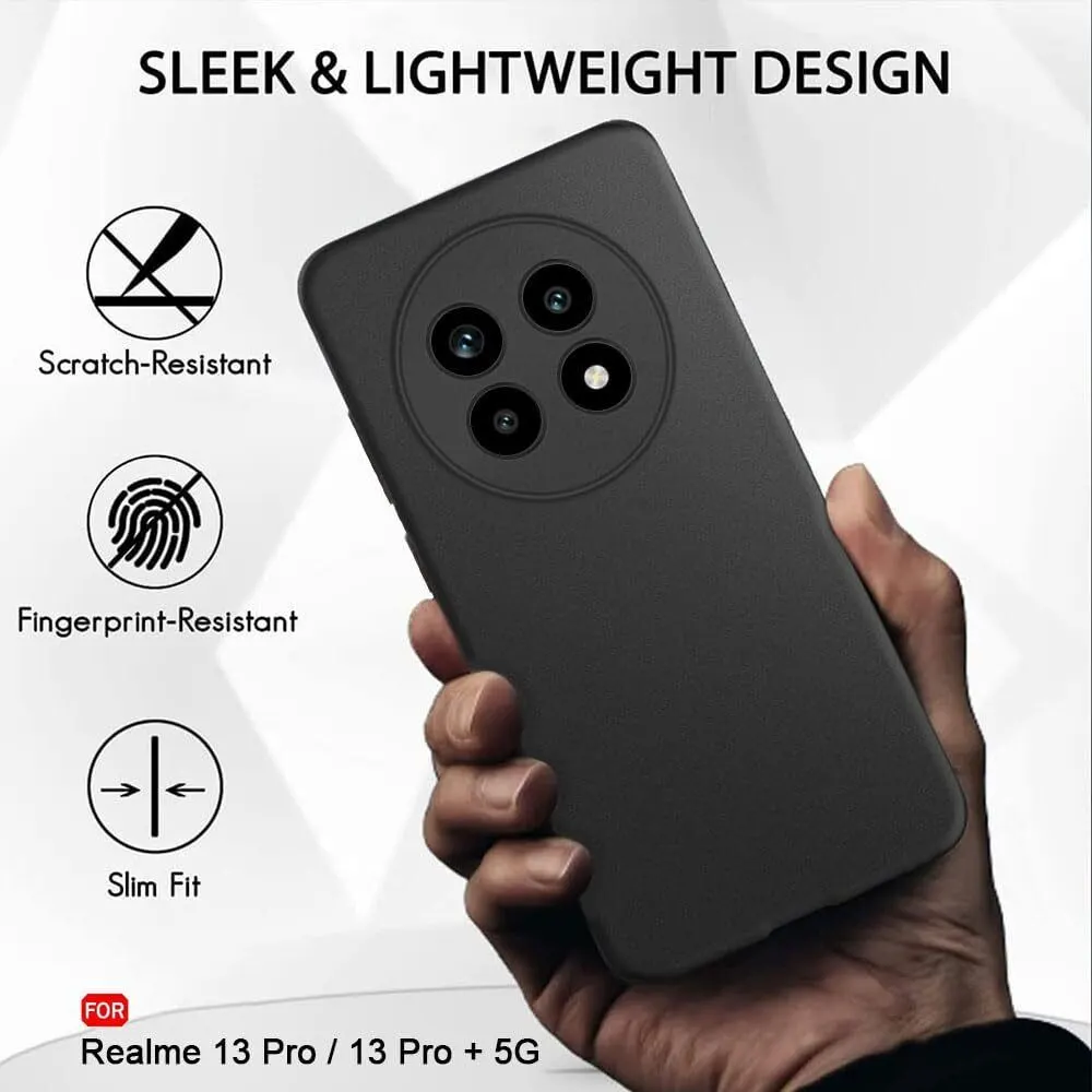 Micvir Back Cover for Realme 13 Pro Plus 5G (Black, Dual Protection, Silicon, Pack of: 1) — image 4 of 5