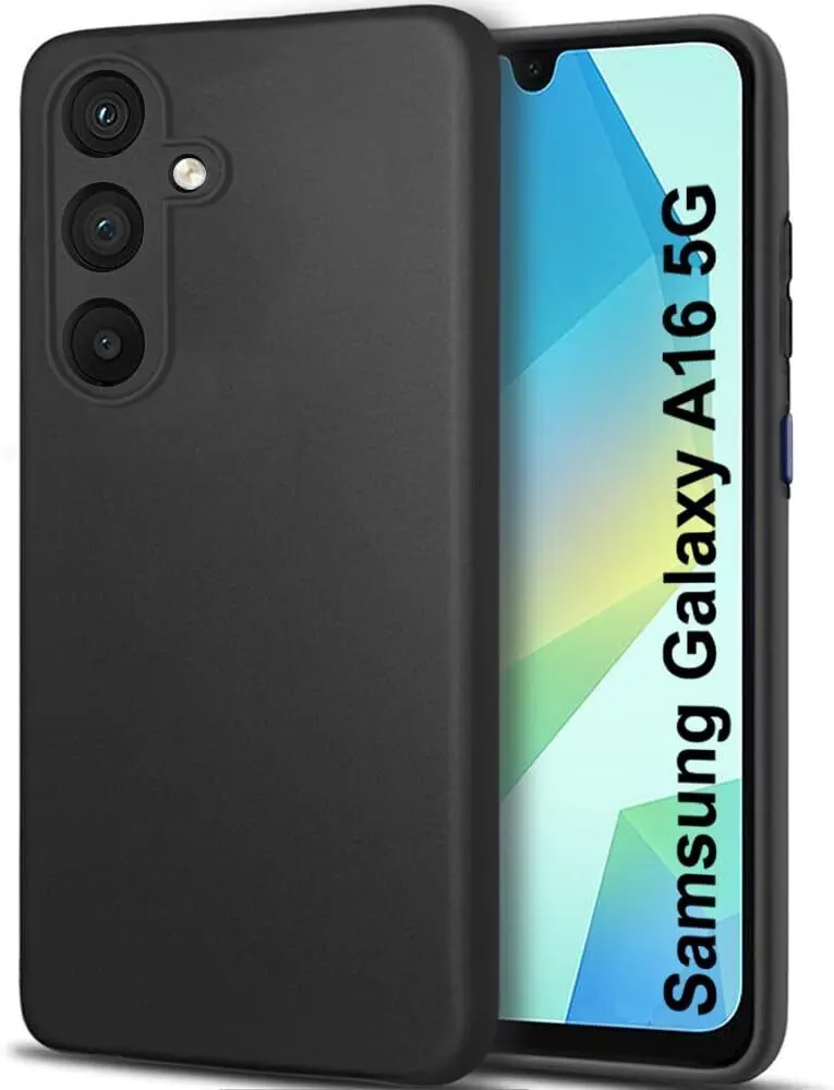 Micvir Back Cover for Samsung Galaxy A16 5G (Black, Dual Protection, Silicon, Pack of: 1)